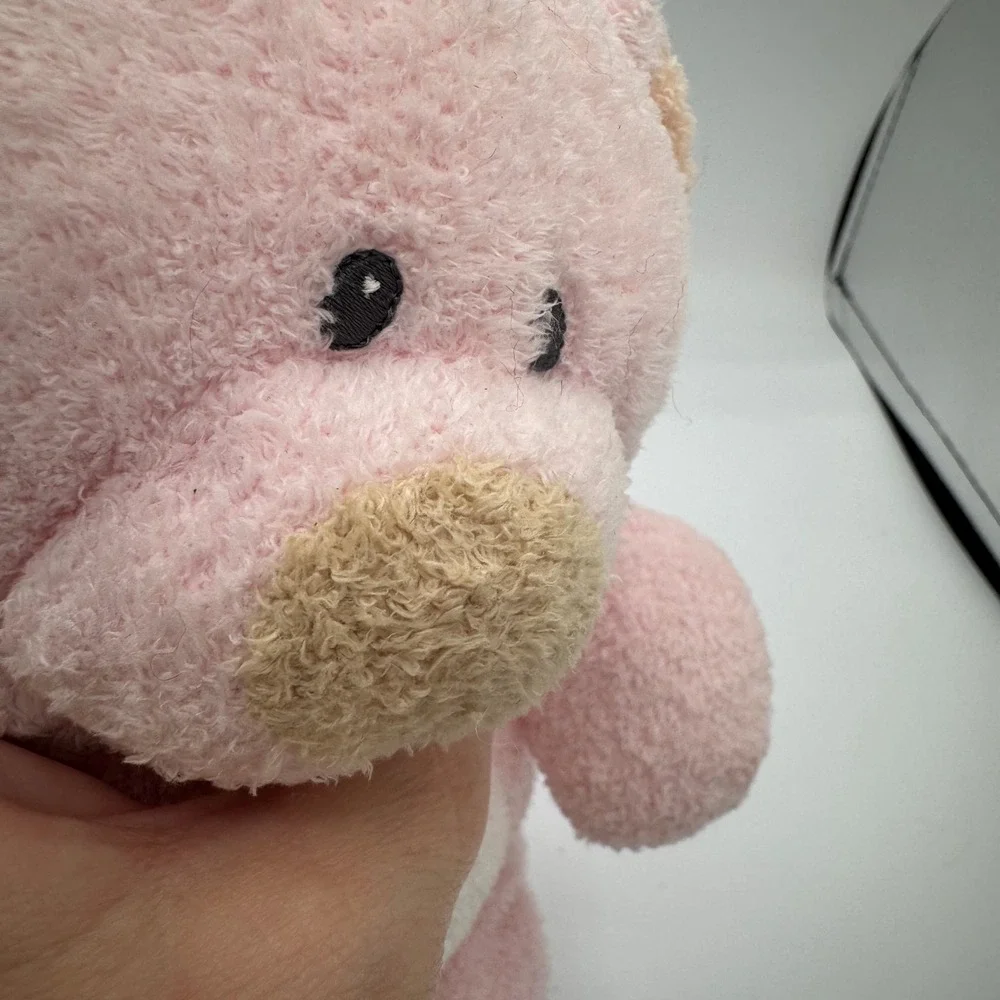 TY Pluffies Pinks Teddy Bear Plush MWMT Retired 2006 Stuffed Animal Toy Tags